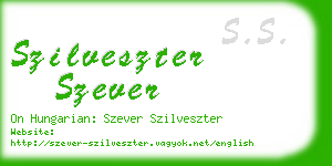 szilveszter szever business card